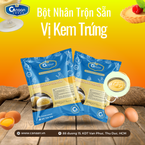 Bột làm nhân Kem Trứng trộn sẵn Canaan - bịch 1Kg