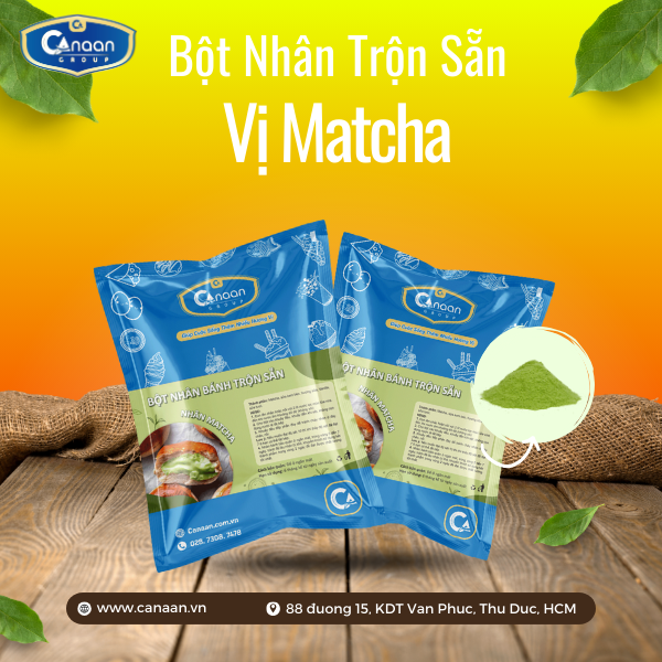 Bột làm nhân Matcha trộn sẵn Canaan - bịch 1Kg