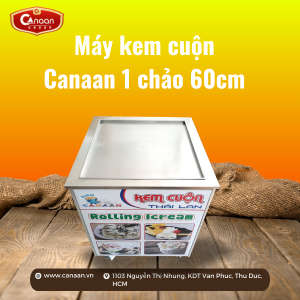 Máy làm kem cuộn Thái Lan chảo lớn đơn 60cm