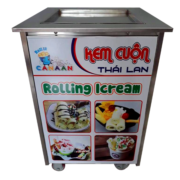 Máy làm kem cuộn Thái Lan chảo đơn 42cm (Thanh lý) - Ảnh 3
