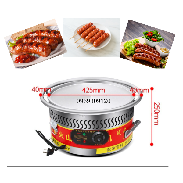 Máy Nướng Đá Lạp Xưởng Dùng Điện CA42
