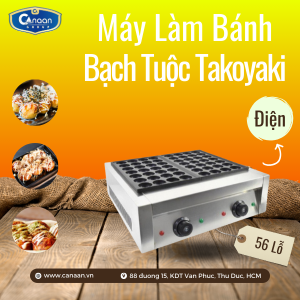 Máy Bánh Bạch Tuộc Takoyaki 56 Lỗ Dùng Điện