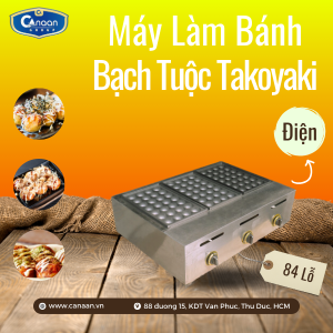 Máy Bánh Bạch Tuộc Takoyaki 84 Lỗ Dùng Điện