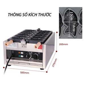 máy làm bánh cá Taiyaki 6 con cỡ lớn