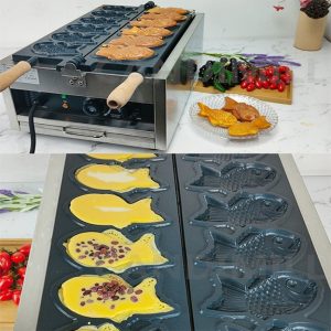 máy làm bánh cá Taiyaki 6 con cỡ lớn