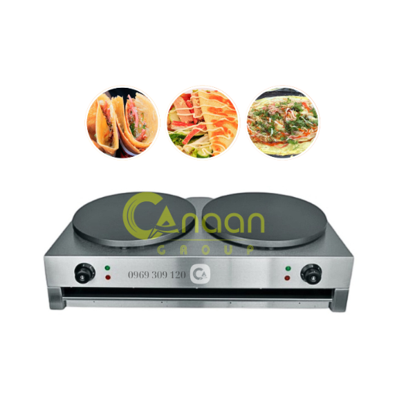 Máy bánh Crepe chảo đôi dùng điện - Ảnh 3