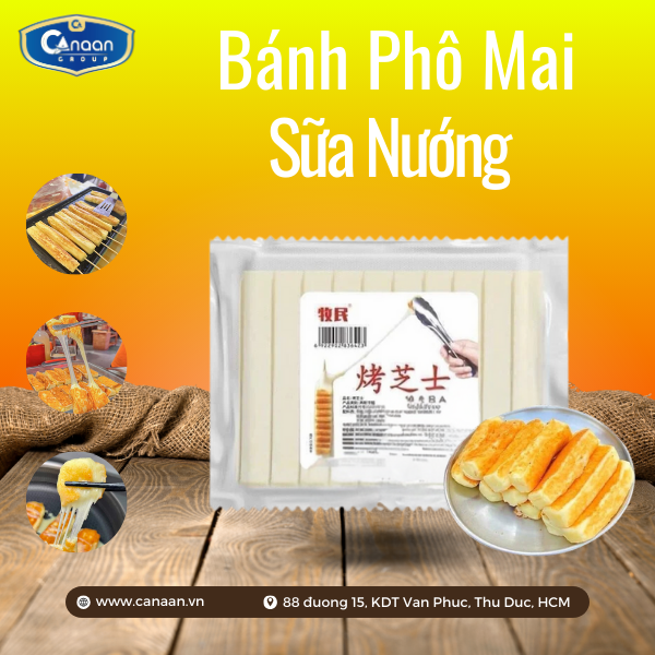 Bánh phô mai sữa nướng kéo sợi