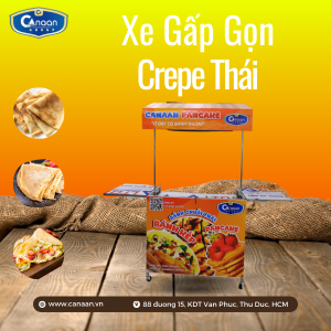 Xe Làm Bánh Crepe Thái Gấp Gọn