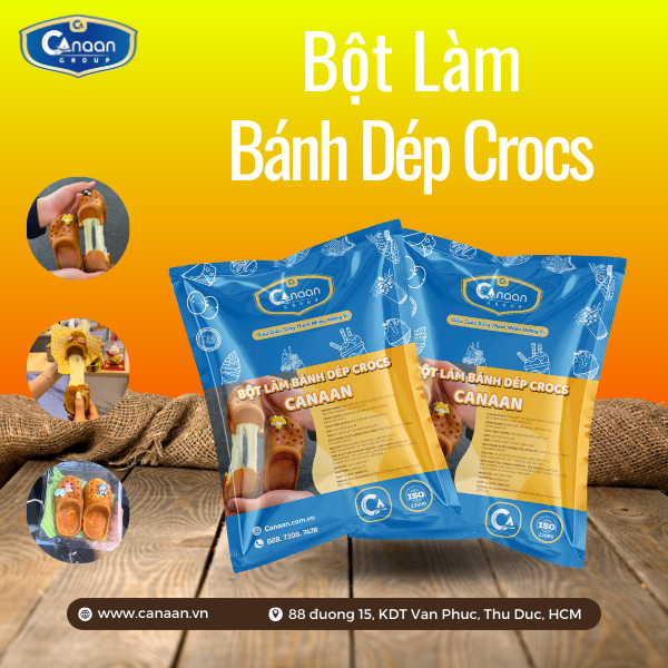 bột làm bánh dép crocs