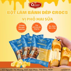 Bột làm bánh dép - vị PHÔ MAI - bịch 1kg - Canaan Group