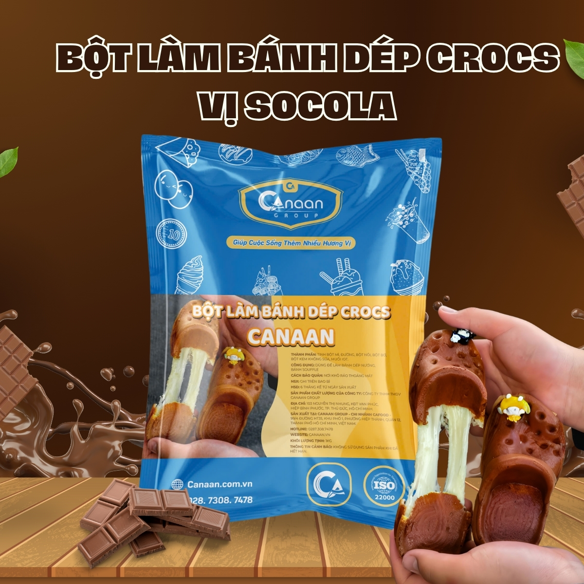 BỘT BÁNH DÉP VỊ SOCOLA
