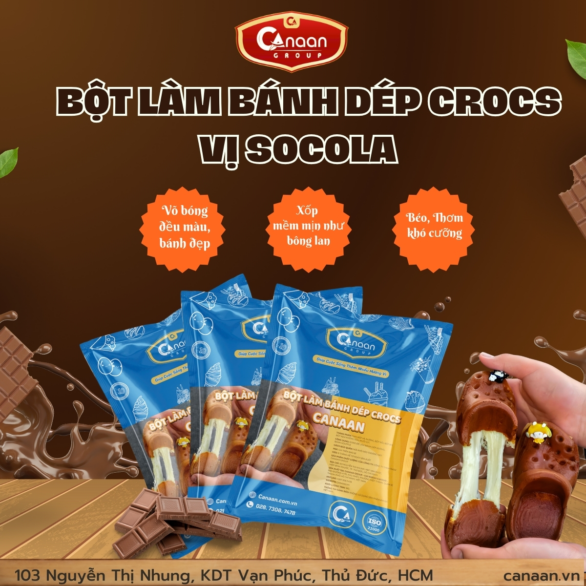 BỘT BÁNH DÉP VỊ SOCOLA 2