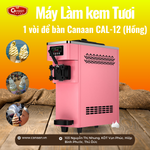 Máy làm kem tươi 1 vòi để bàn Canaan CAL-12 (Hồng)
