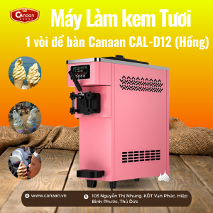 Máy làm kem tươi 1 vòi để bàn Canaan CAL-D12 (Hồng)