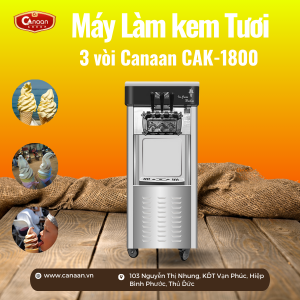 Máy làm kem tươi 3 vòi Canaan CAK-1800