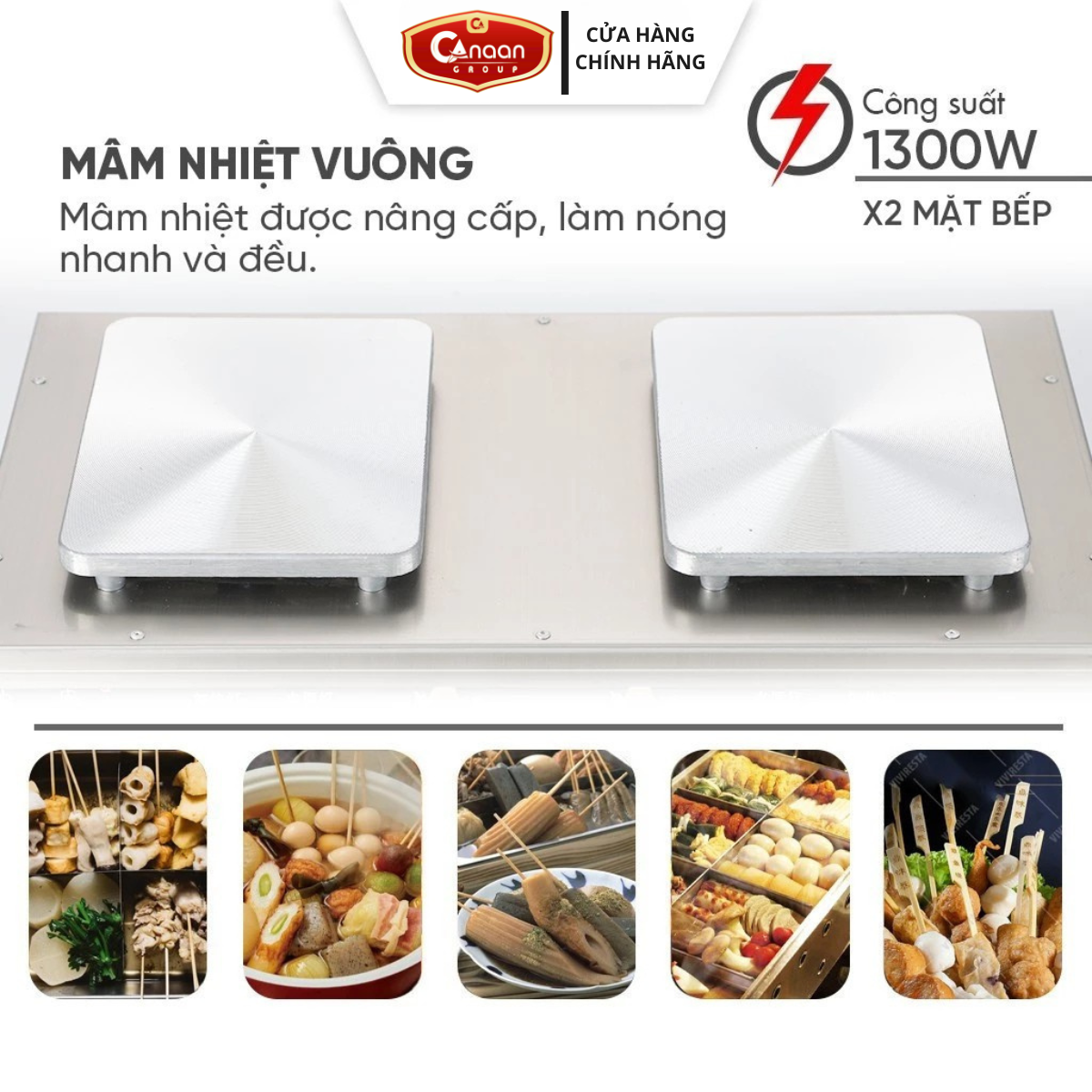 Nồi lẩu xiên que 18 ngăn oden 2500W - Ảnh 5