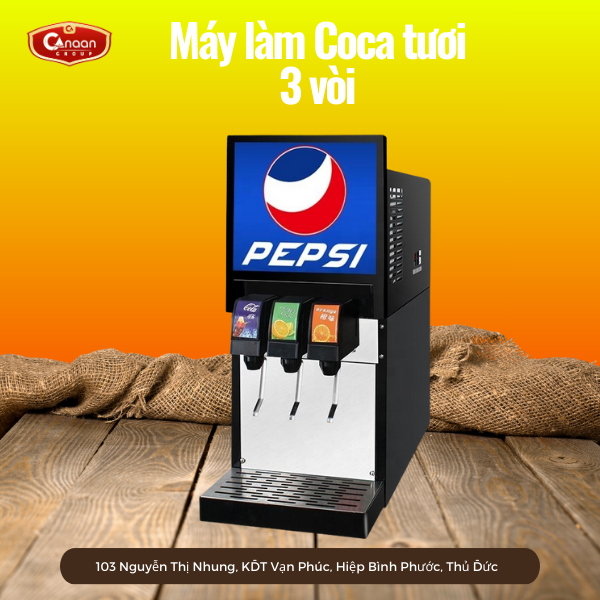 Máy Làm Coca Tươi 3 Vòi (Mẫu A)