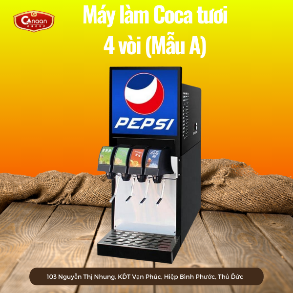 Máy Làm Coca Tươi 4 Vòi (mẫu A)
