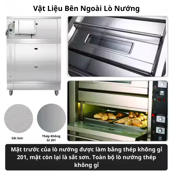 Lò nướng điện 3 tầng 6 khay loại điều khiển đồng hồ WFC-306D - Ảnh 6