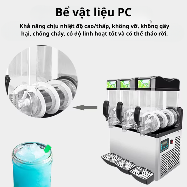 Máy Làm Đá Tuyết Nước Ngọt 3 Bình Chứa - Ảnh 4