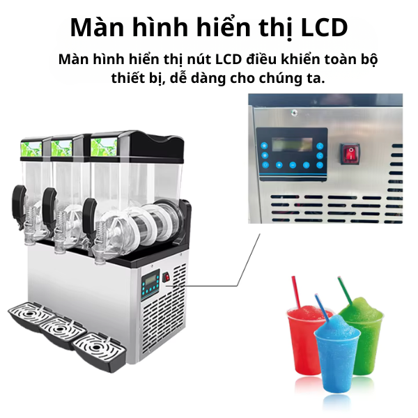 Máy Làm Đá Tuyết Nước Ngọt 3 Bình Chứa - Ảnh 5
