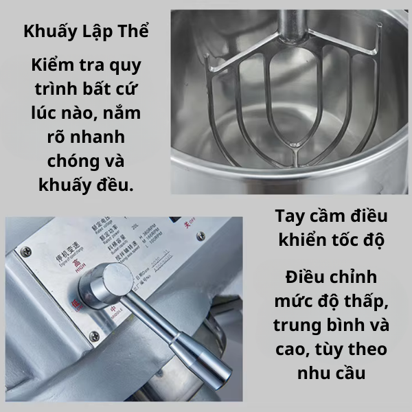 Máy trộn bột 60L B60M - Ảnh 4