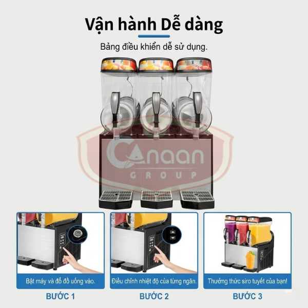 Máy Làm Slush Siro Tuyết 2 Ngăn 15L - Ảnh 2