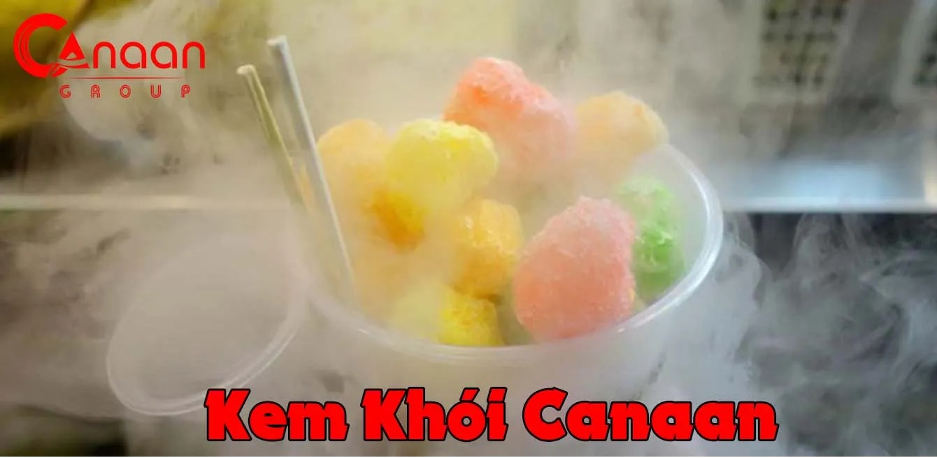 Snack cốm màu làm kem khói – nguyên liệu kem nitơ lỏng